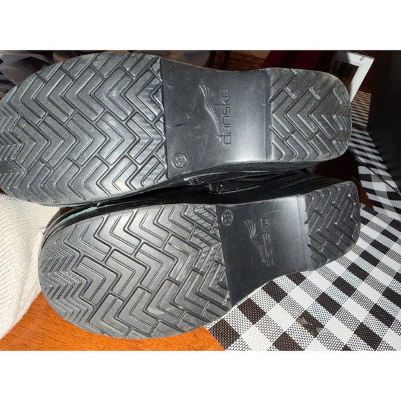Dansko Phoebe Black Leather Professional Clogs Nursing Work Shoes Womens 39 /8.5 - Picture 4 of 8